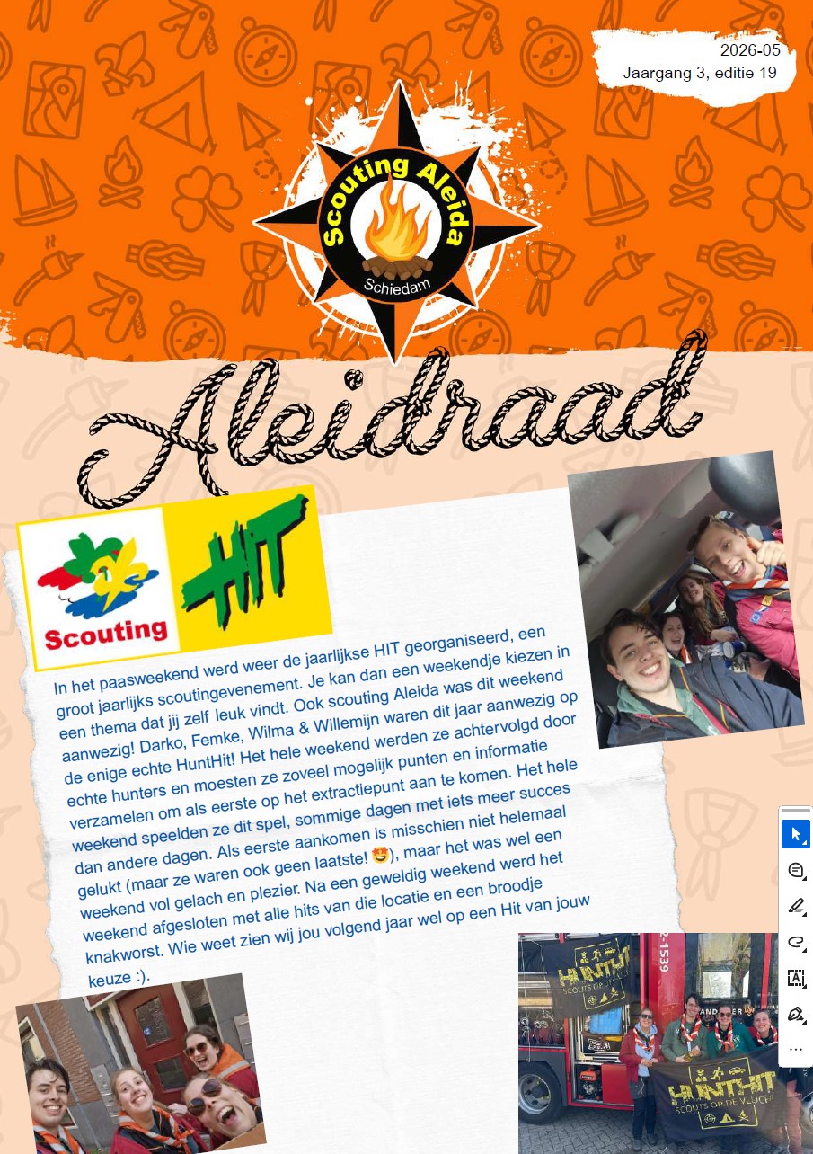 De Aleidraad van mei 2026 van Scouting Aleida Schiedam