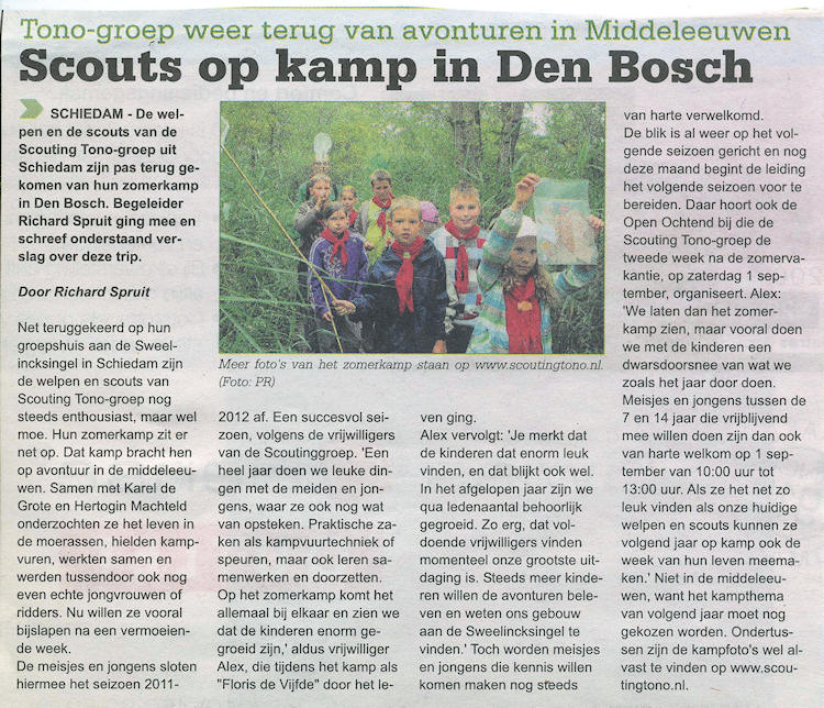 De Echo Schiedam van 18 juli 2012, achterzijde De Echo Schiedam van 18 juli 2012, achterzijde